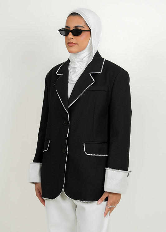 7784 Black Blazer For Women