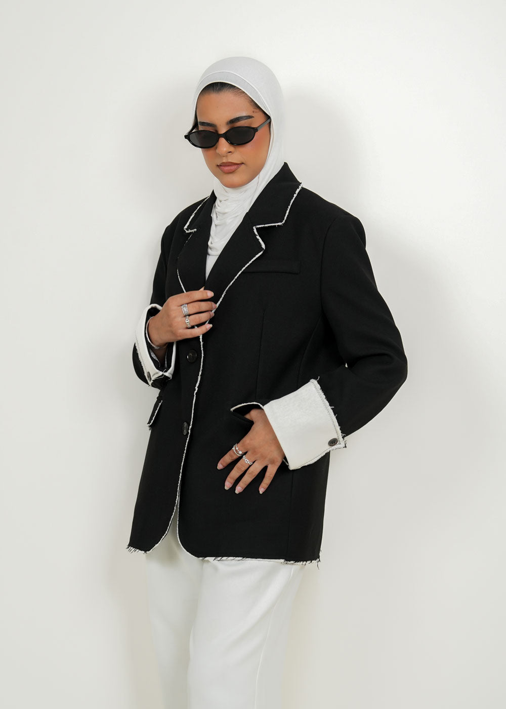 7784 Black Blazer For Women