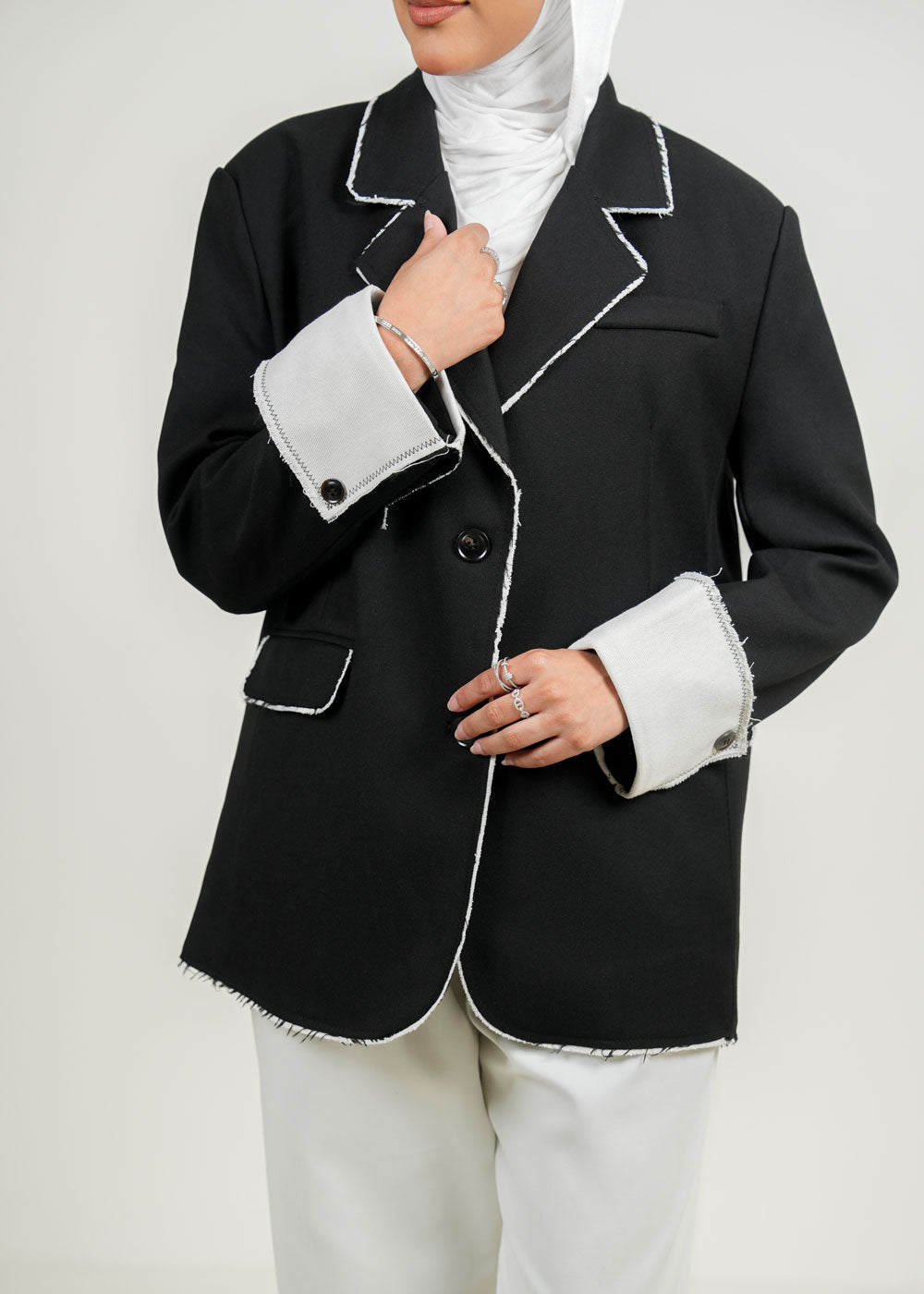 7784 Black Blazer For Women