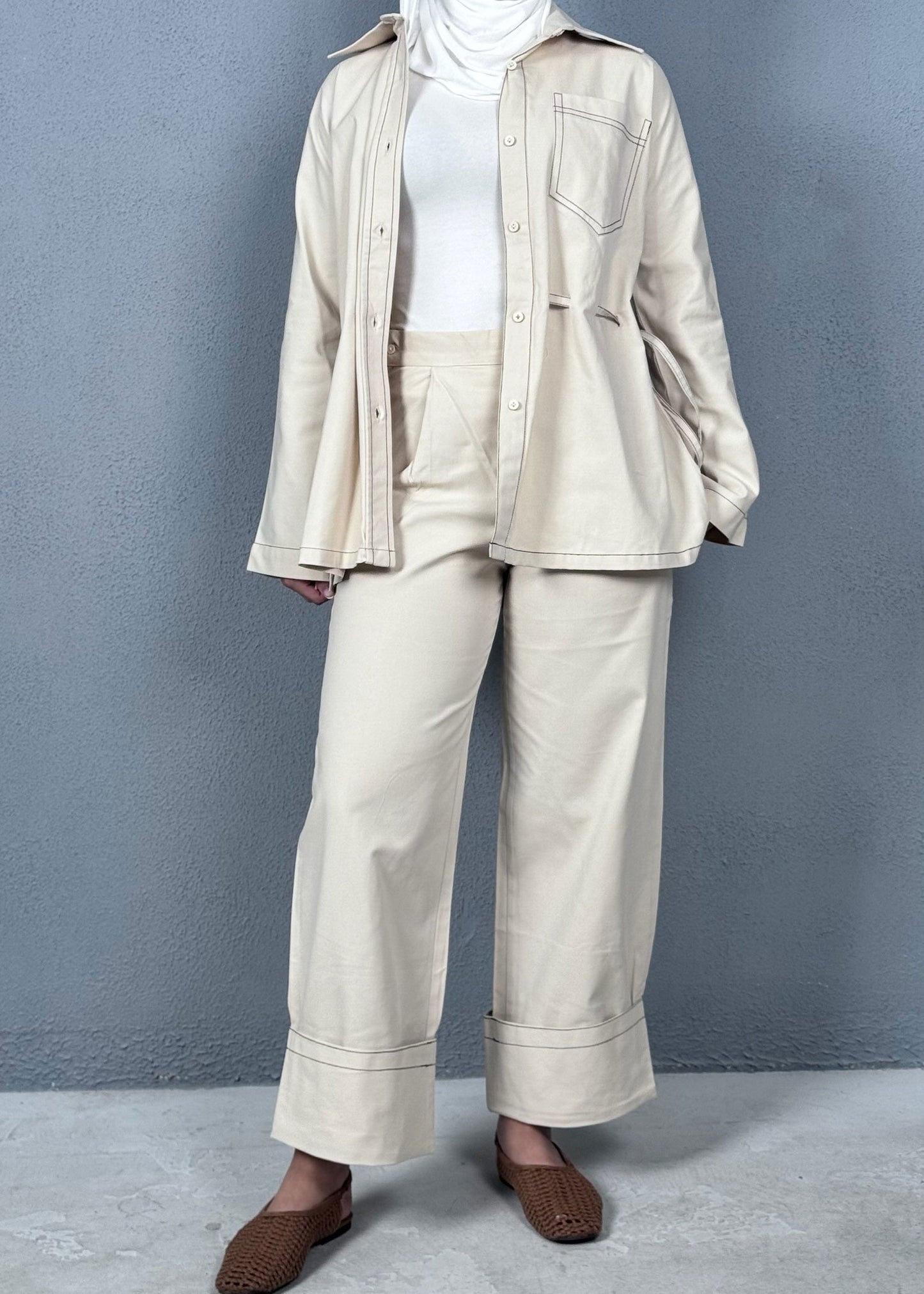 7845 Beige Set For Women