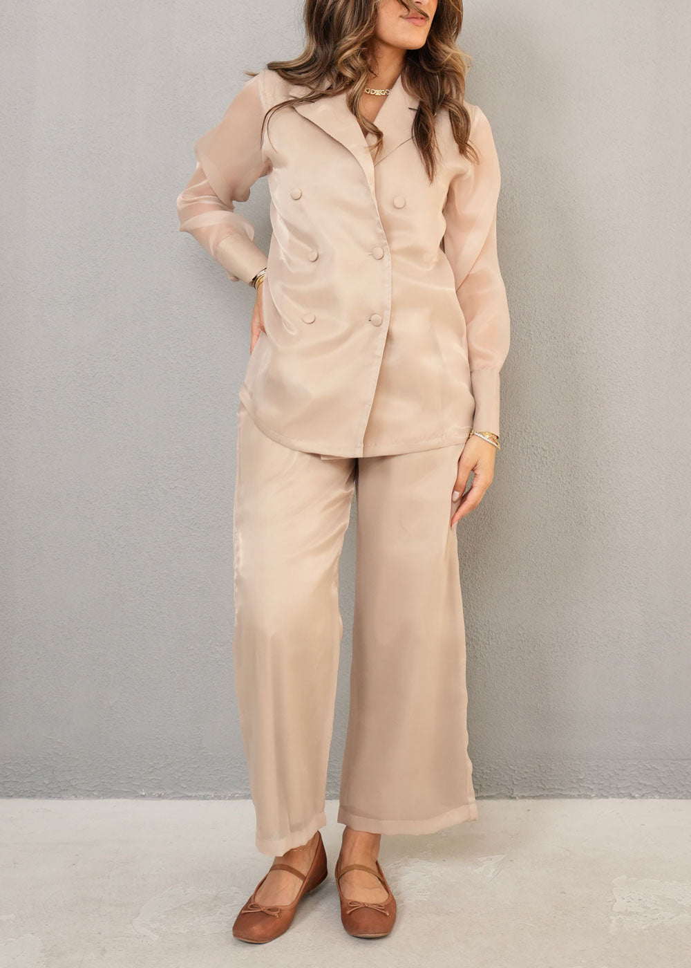 7848 Beige Set For Women