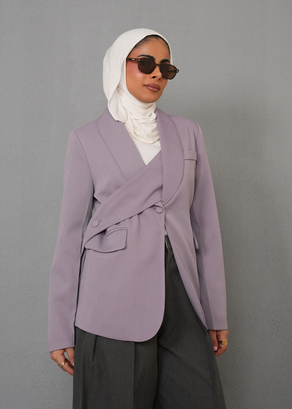 7817 بليزر أرجواني للنساء