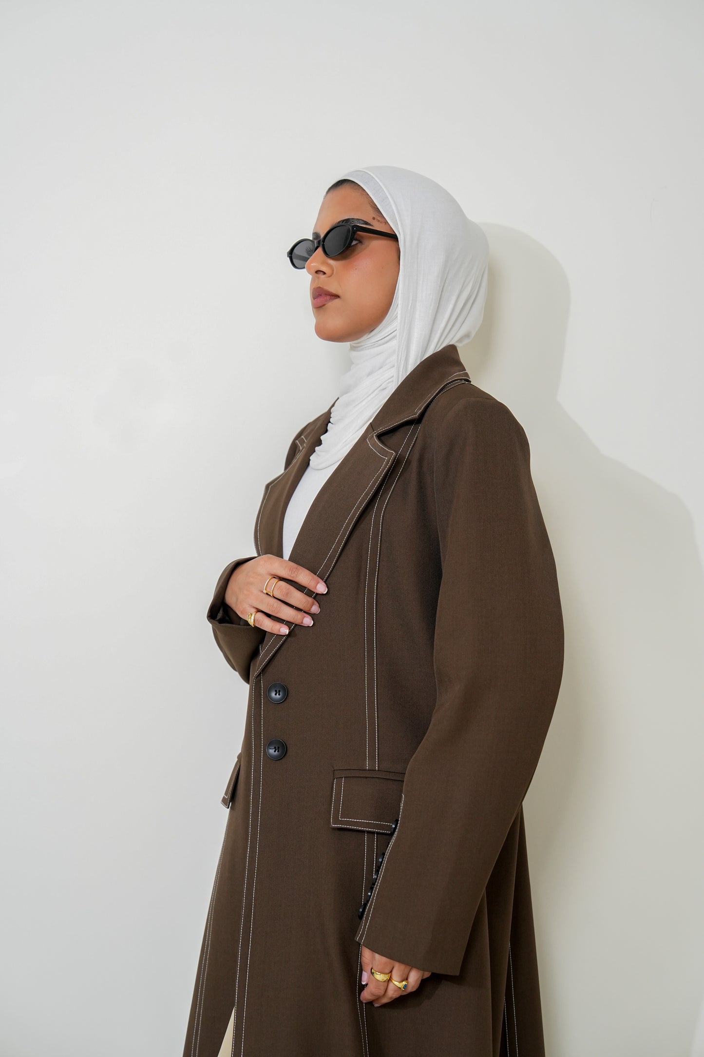 7936 Coffee Coat For Women