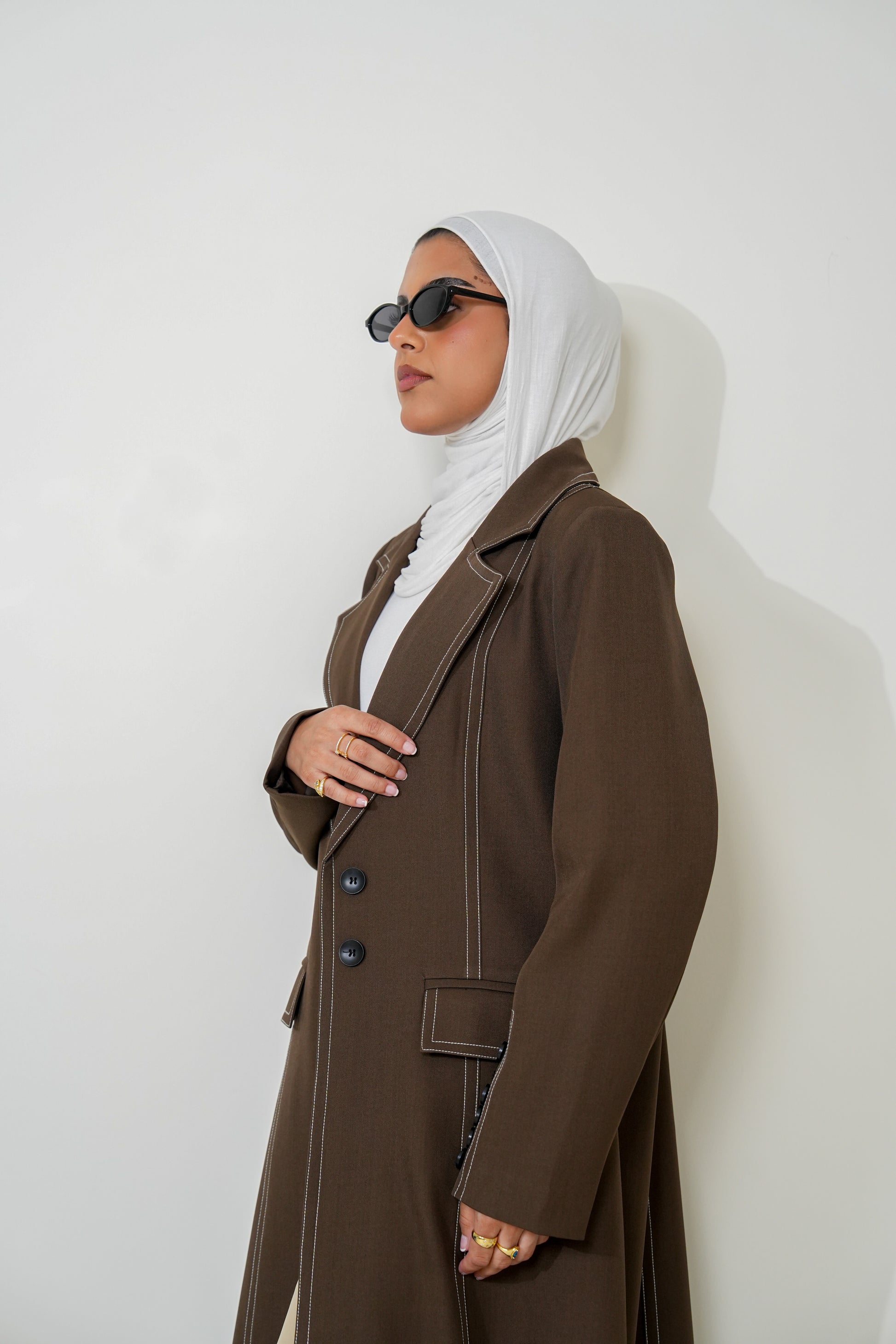 7936 Coffee Coat For Women