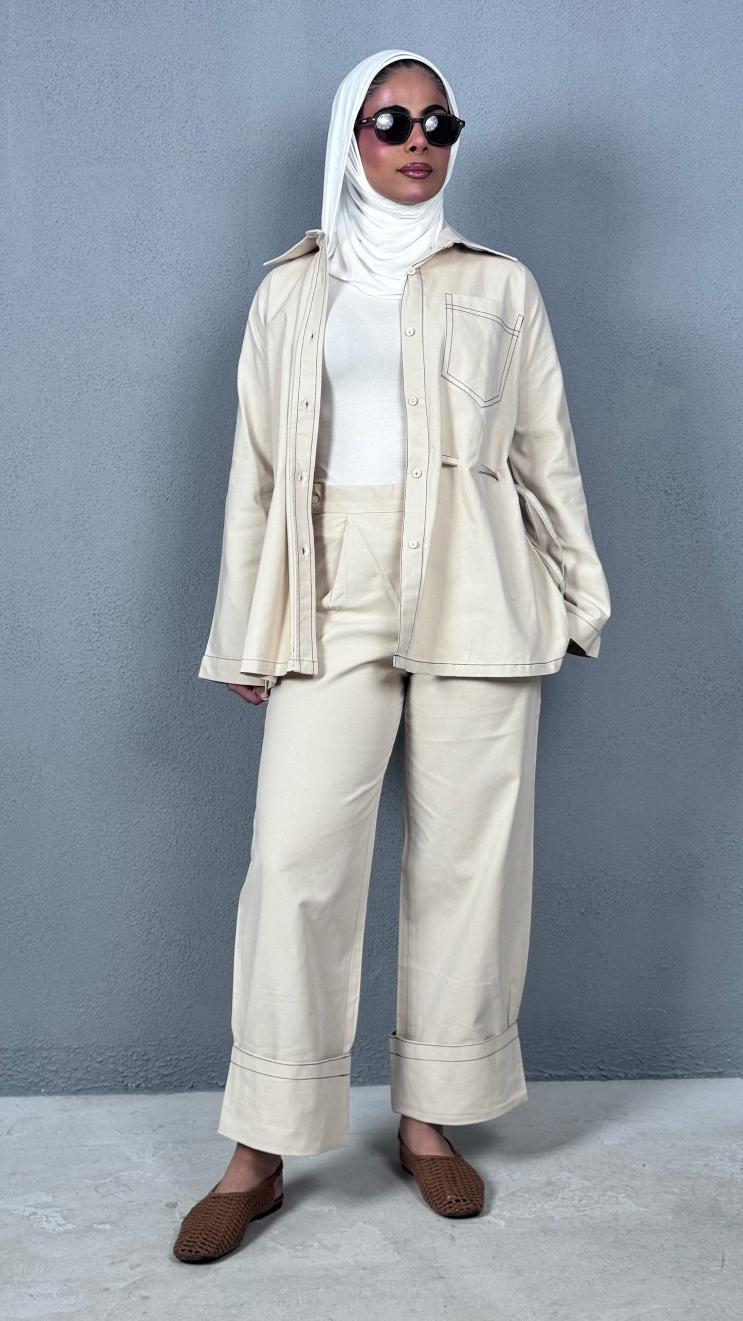 7845 Beige Set For Women