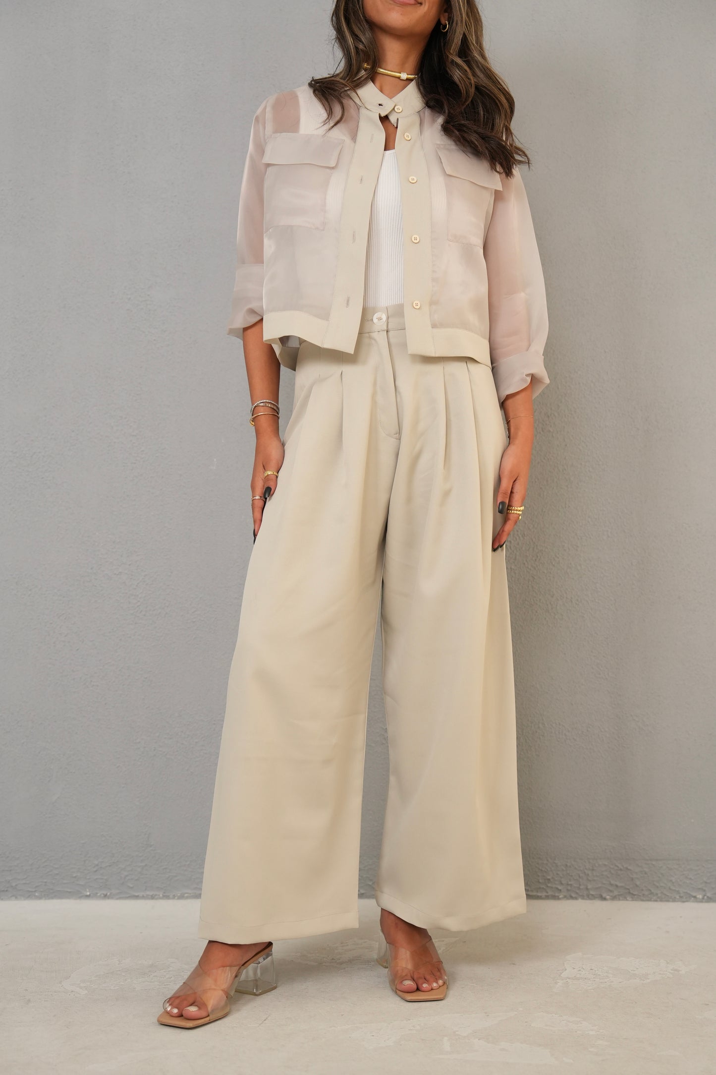 7807 Grey Set With Pants For Women