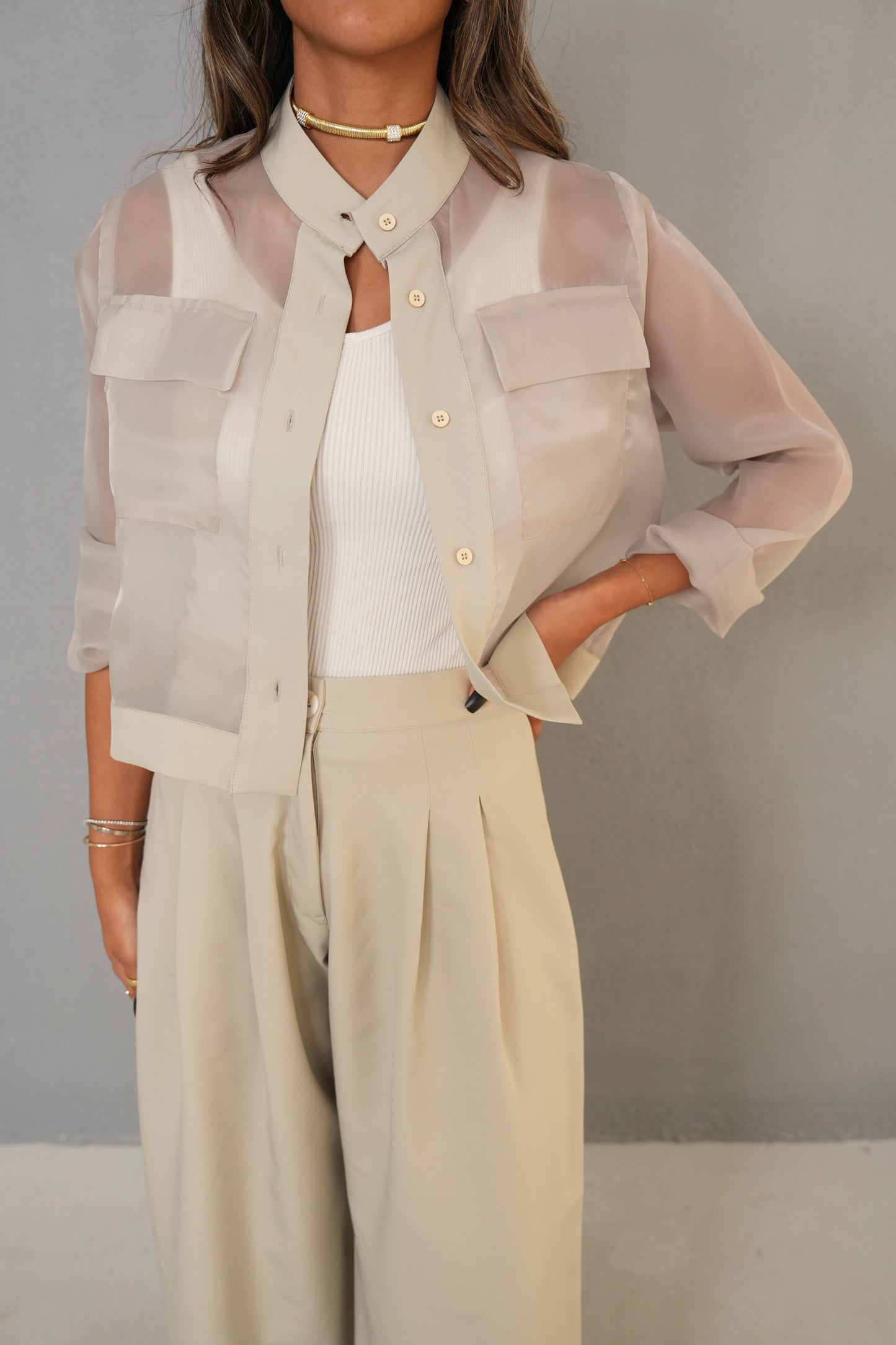 7807 Grey Set With Pants For Women