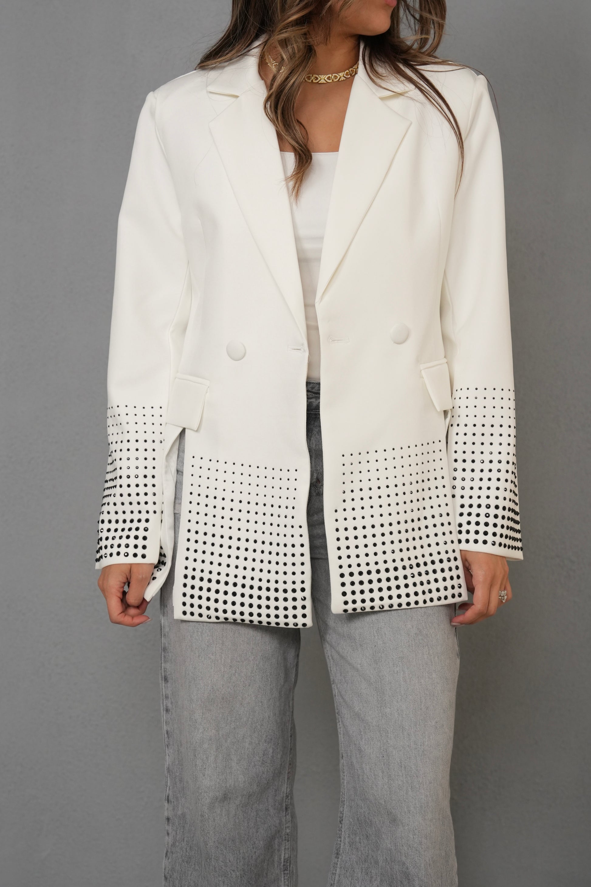 7828 White Blazer For Women