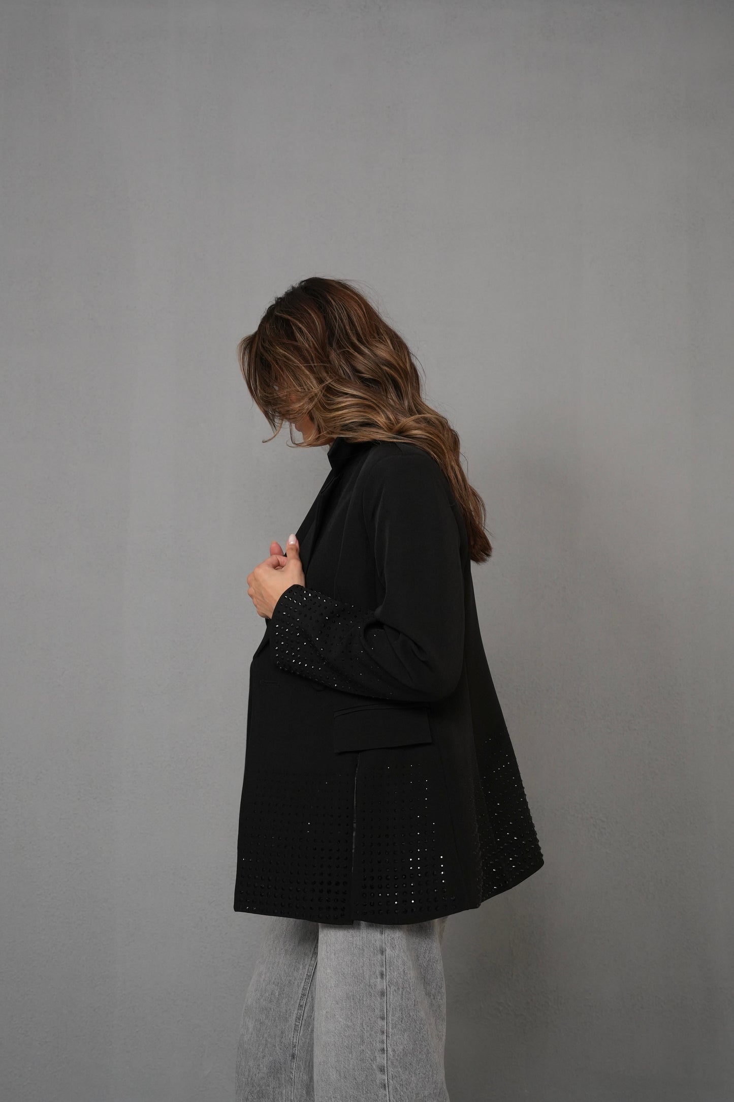 7828 بليزر أسود للنساء