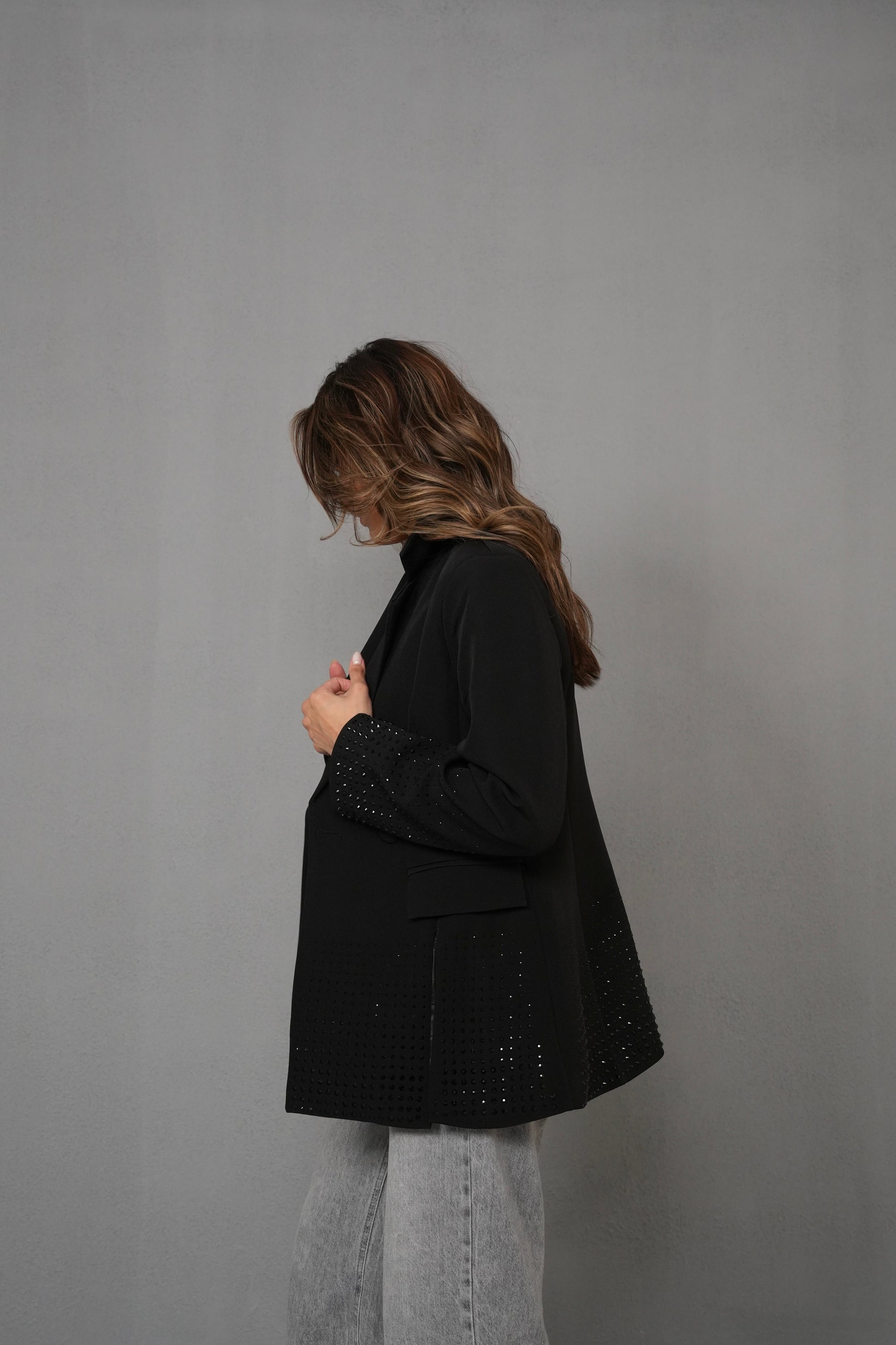 7828 بليزر أسود للنساء