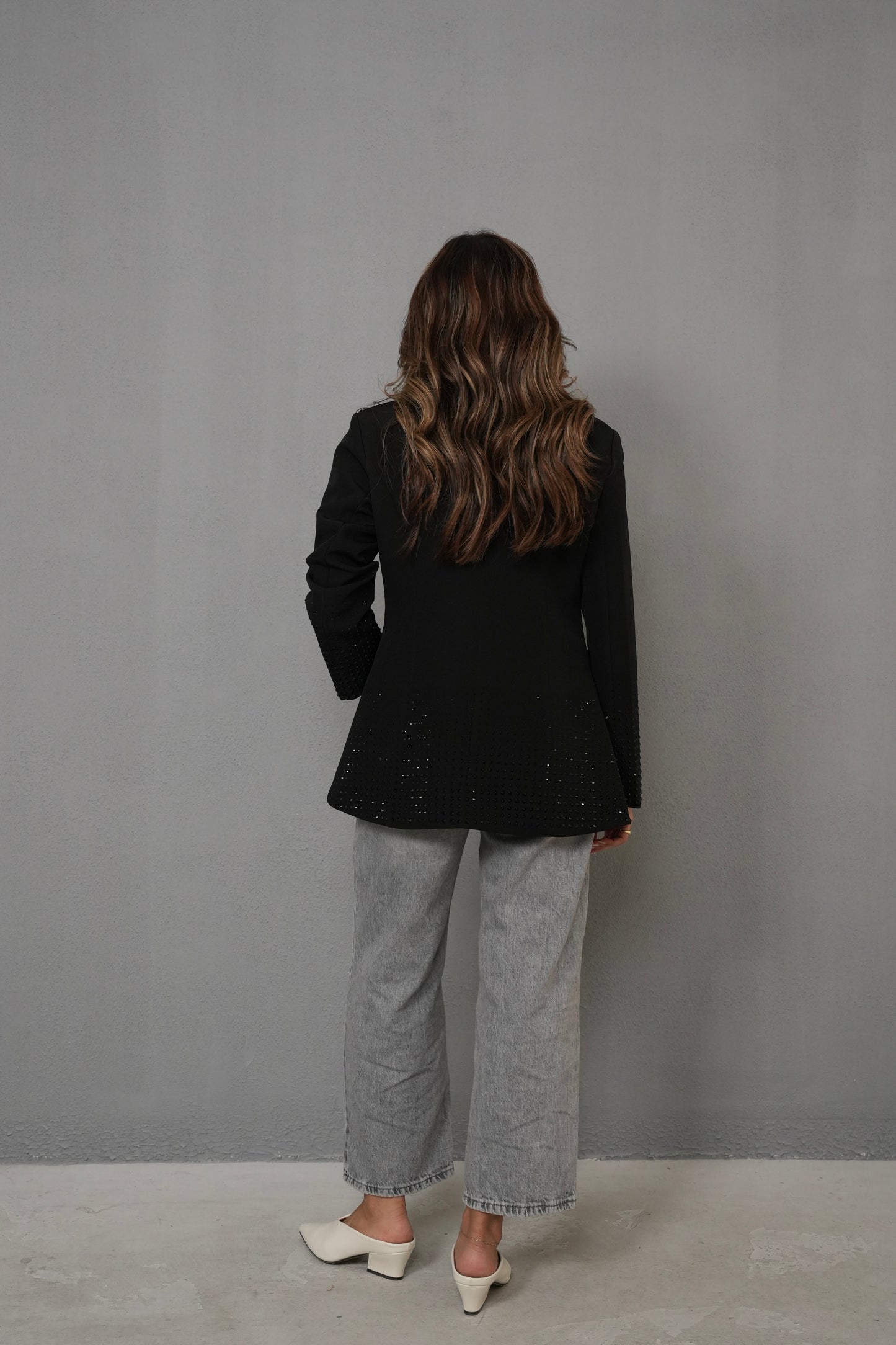 7828 بليزر أسود للنساء