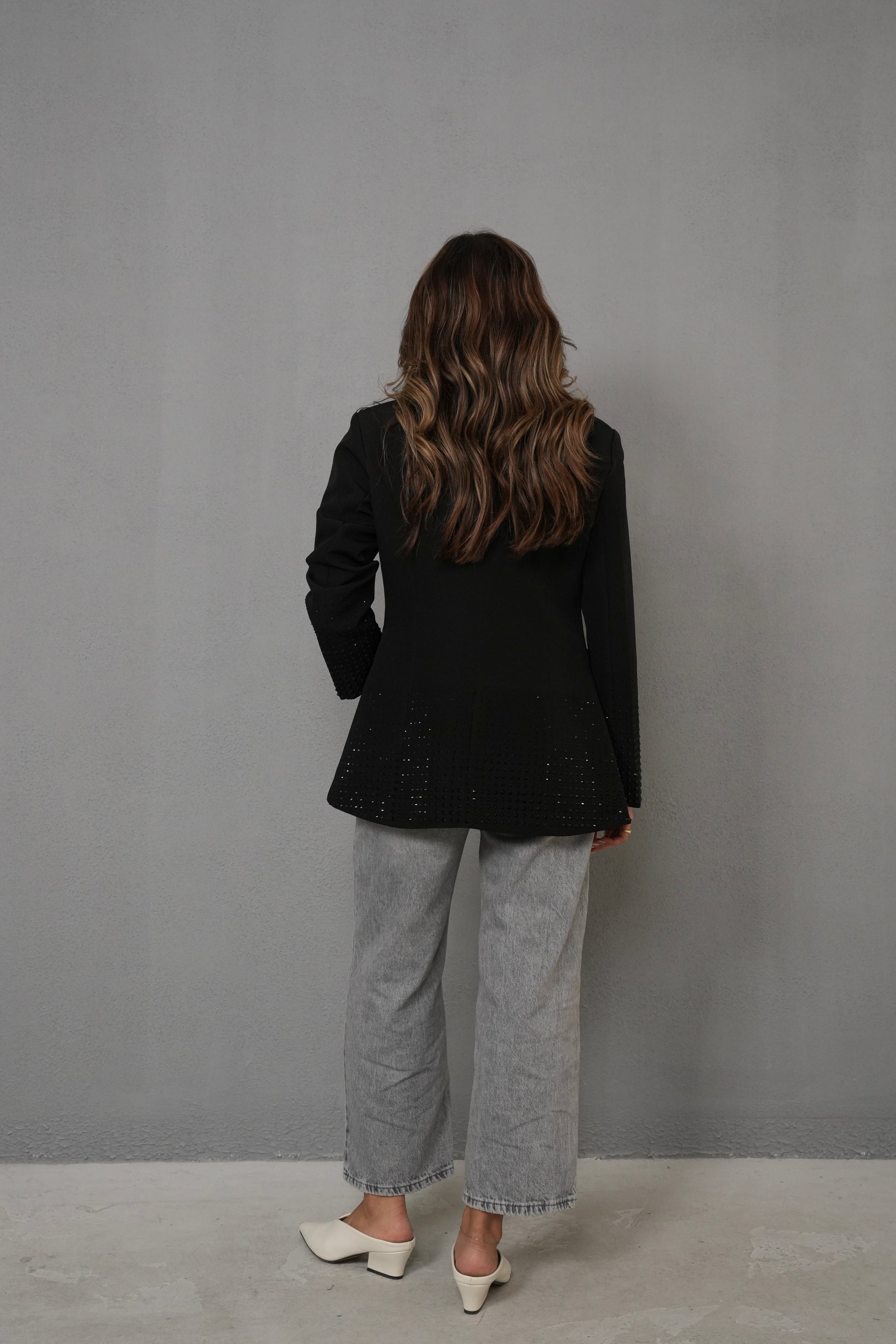 7828 بليزر أسود للنساء