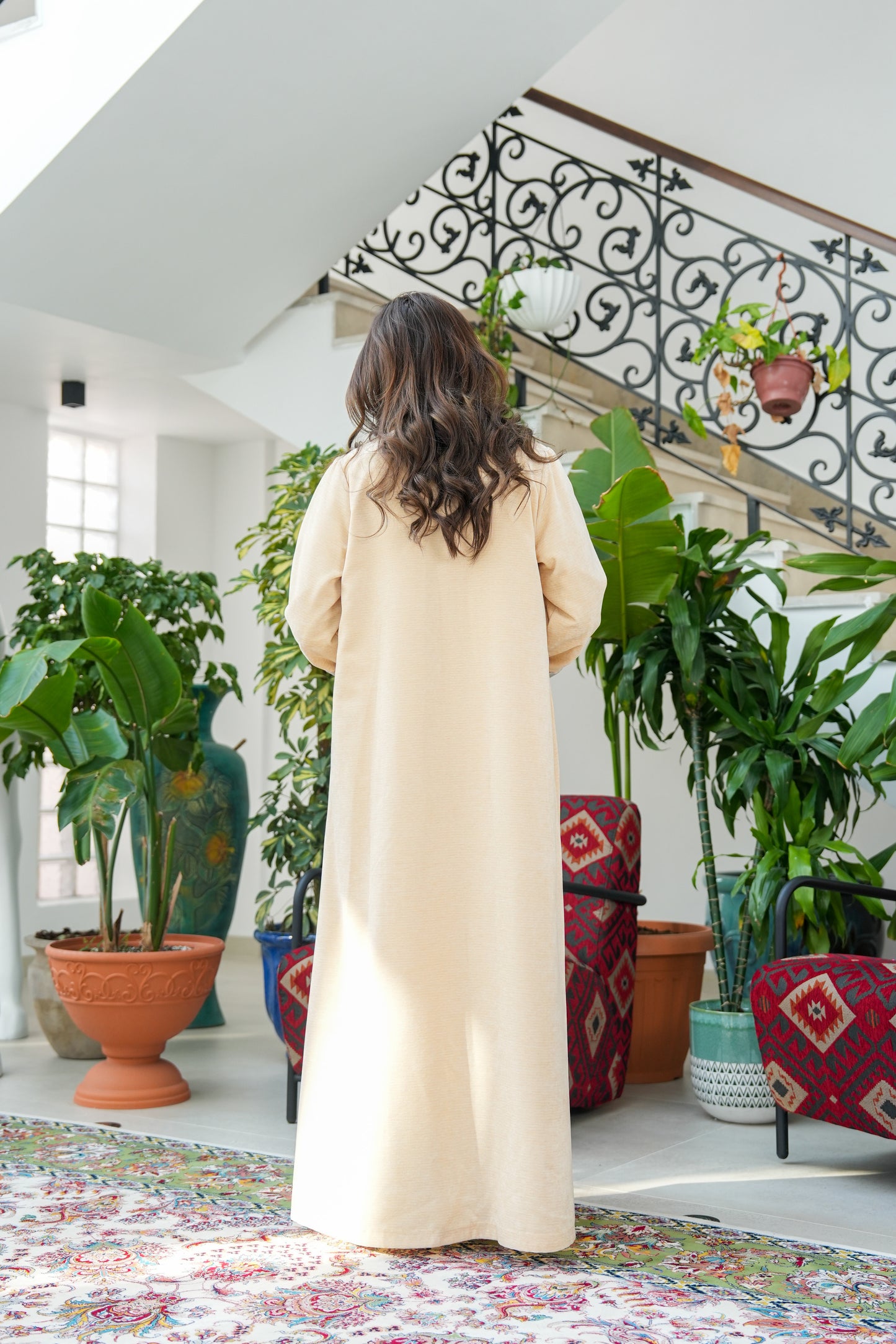 8045 Beige Bisht Furwa For Women