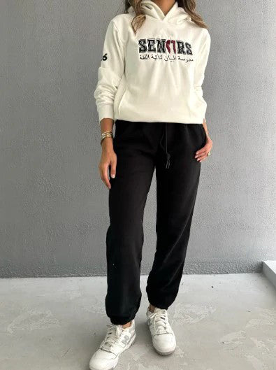 BBS Senior White Hoodie For Women