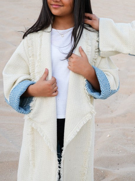 بشت اوف وايت و ازرق للبنات