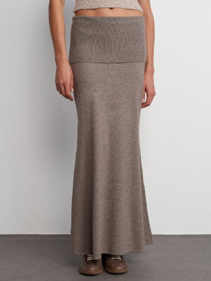 7732 Brown Skirt For Women