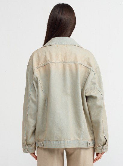 7734 Light Blue Denim Jacket For Women