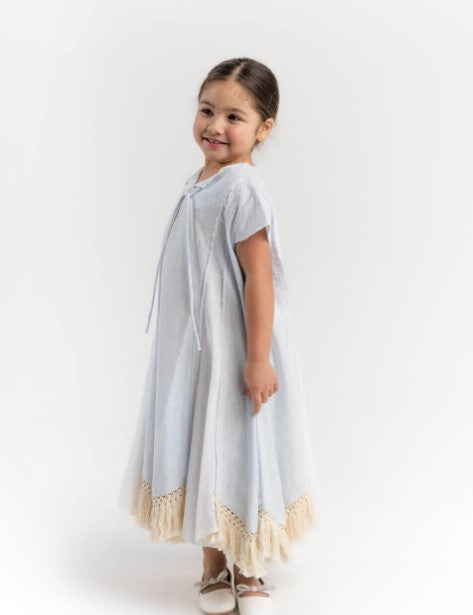 23SS0TB497286 Blue Ramadan Daraa With Karoosha Bottom For Girls