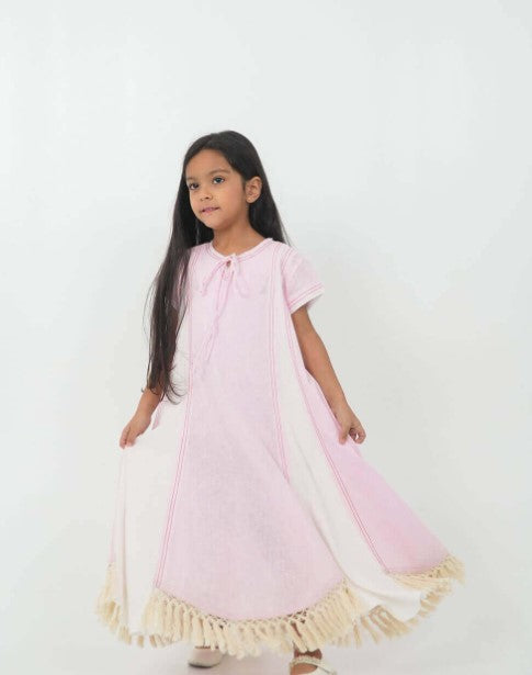 23SS0TB497286 Pink Ramadan Daraa With Karoosha Bottom For Girls