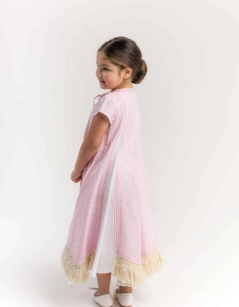 23SS0TB497286 Pink Ramadan Daraa With Karoosha Bottom For Girls