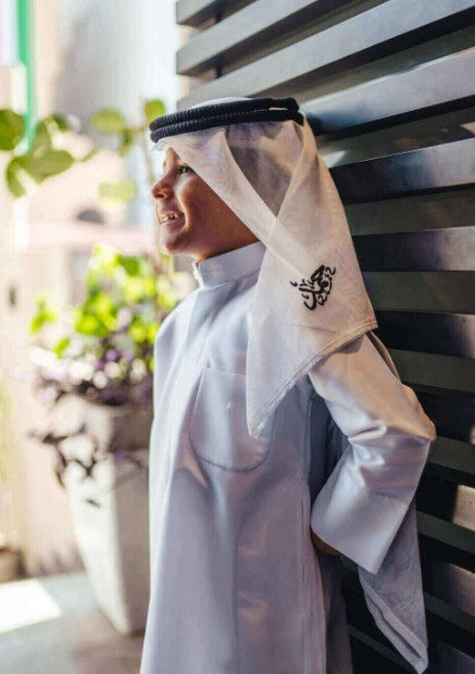غتر جاهزة مخيطة بعقال للأولاد (مع إمكانية التطريز بالاسم)