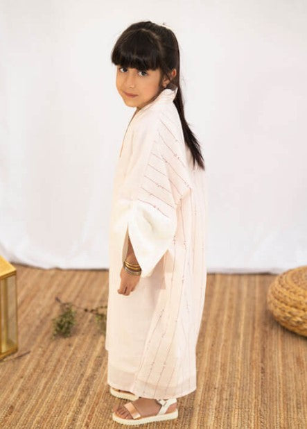 Lemonade Pink Kimono Arabic Font Dress For Girls
