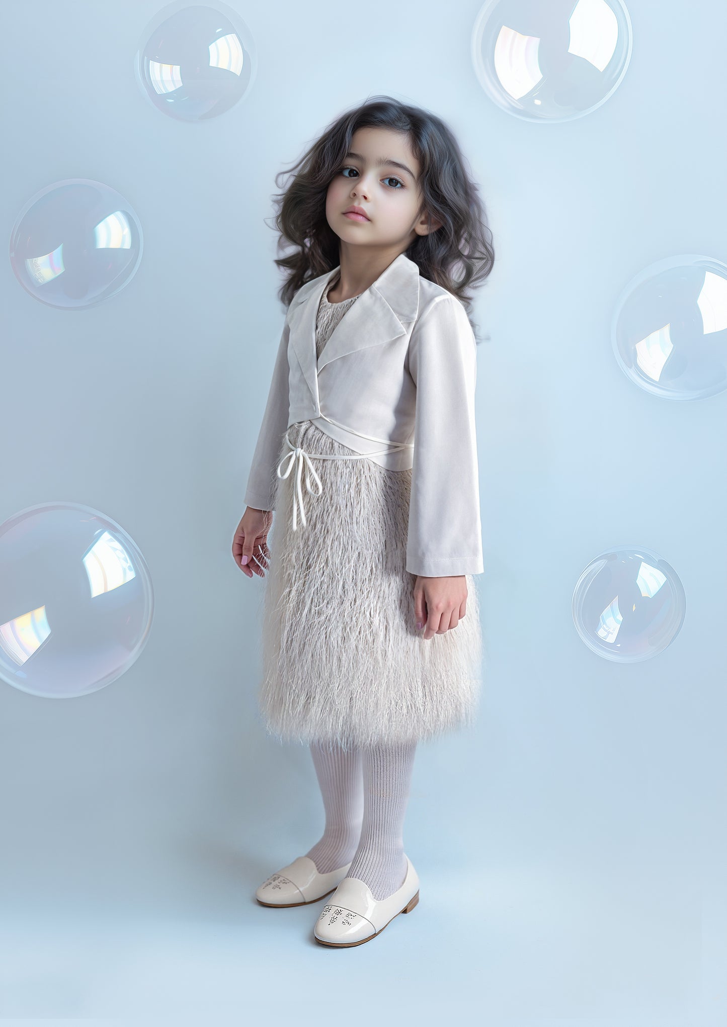 TIYA 25SS0TY46B0432 Coat And B0386 Dress For Girls