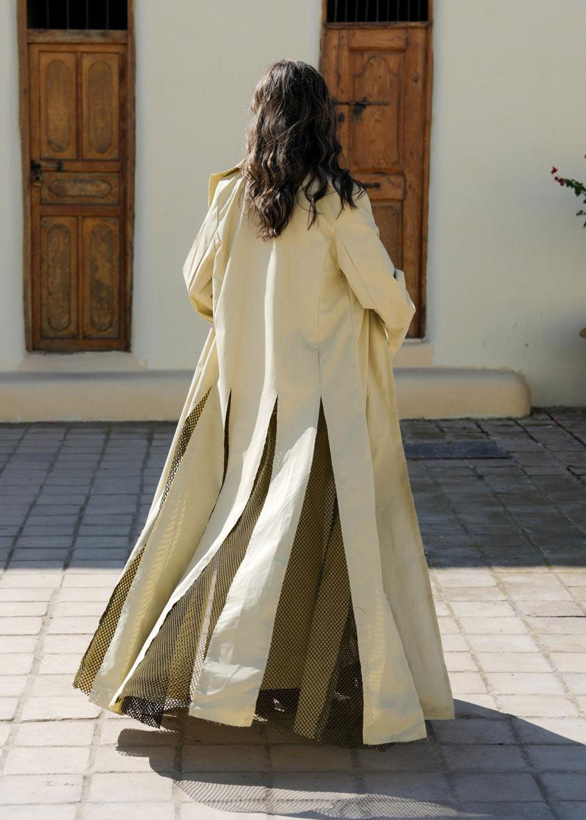 7752 Khaki Daraa With Bottom Cut For Women