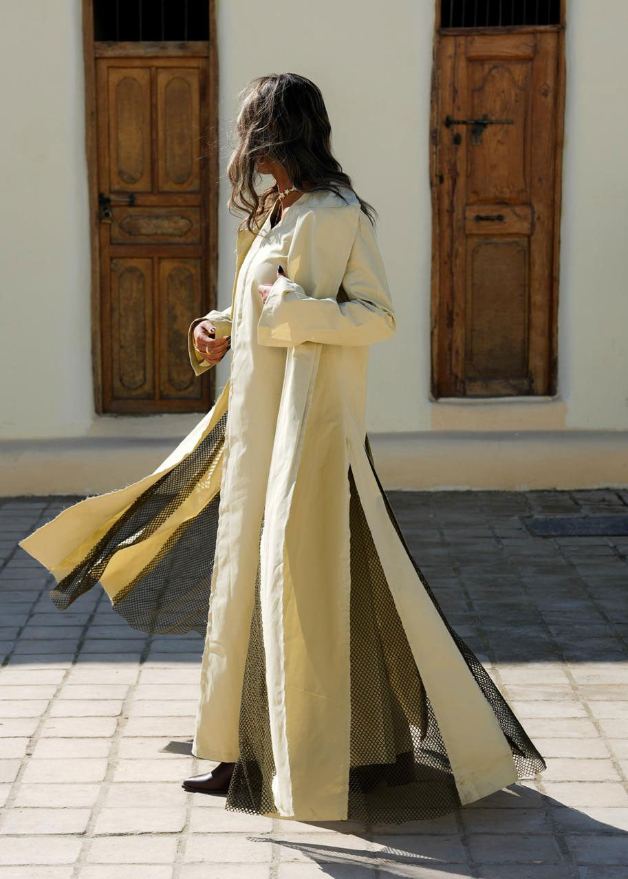 7752 Khaki Daraa With Bottom Cut For Women