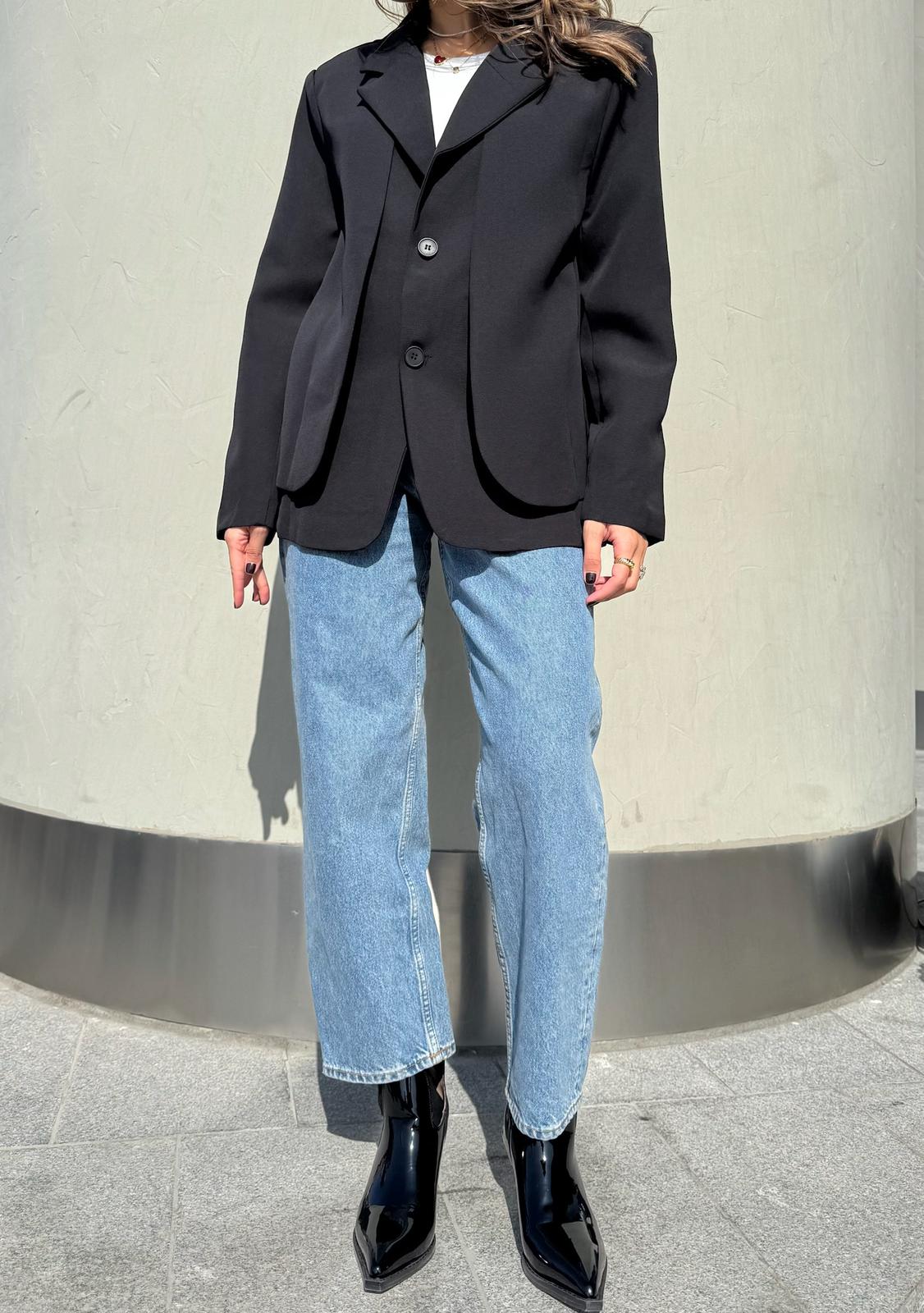 7741 Black Blazer For Women