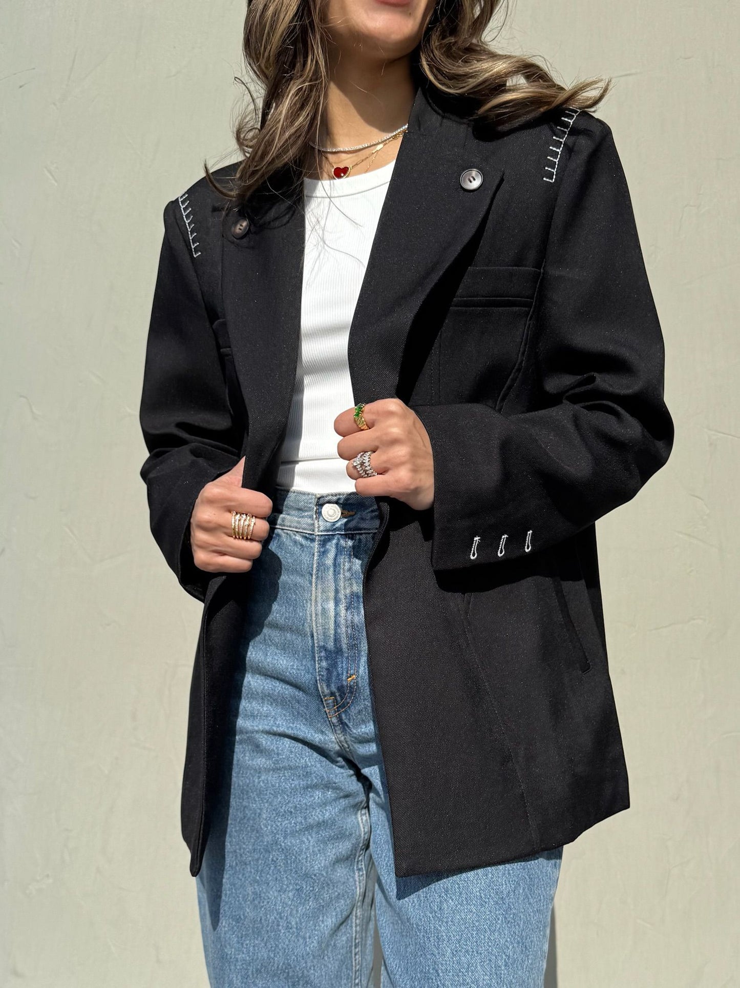 7739 Black Blazer For Women