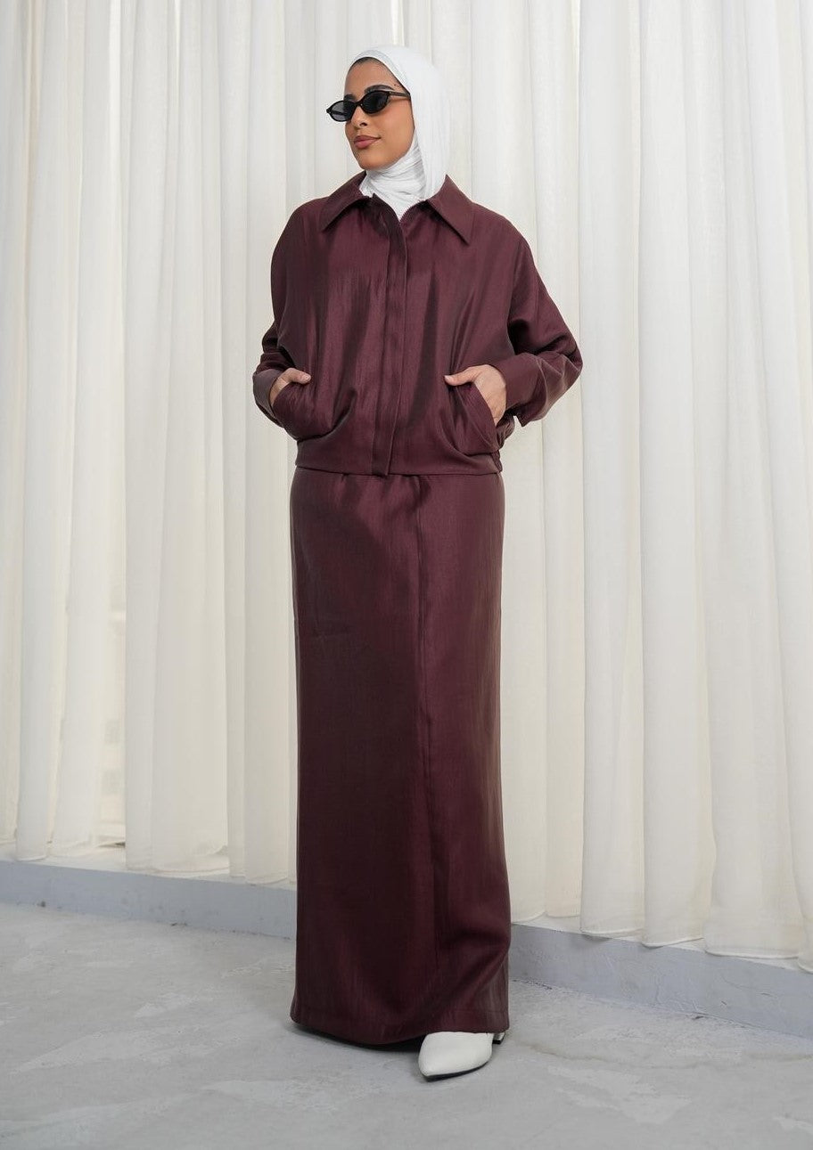 7795 Burgundy Red Set For Women