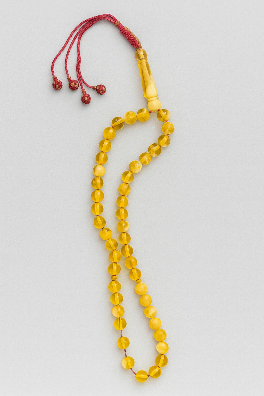 Yellow Round Misbah With Red Karkoosha