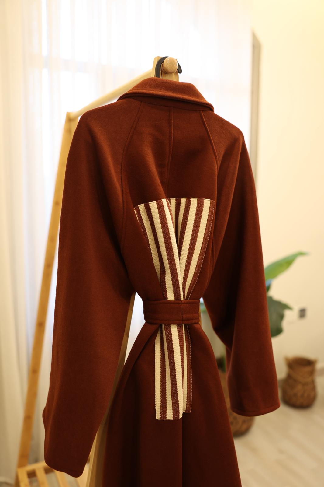 7989 Brown Bisht For Women From Ghazel