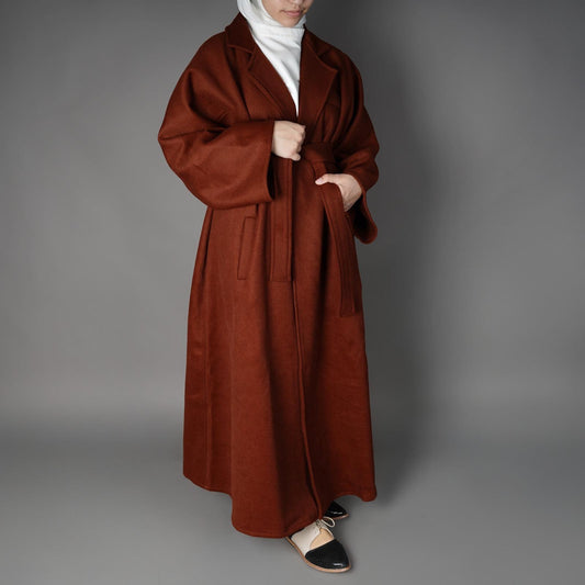 7989 Brown Bisht For Women From Ghazel