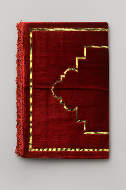 1054 Red Prayer Mat With Sponge