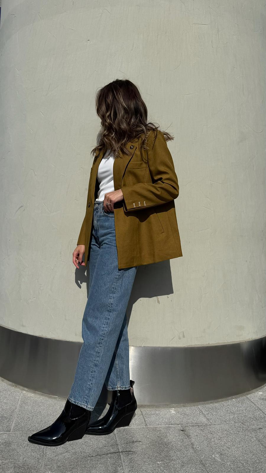 7740 Green Blazer For Women