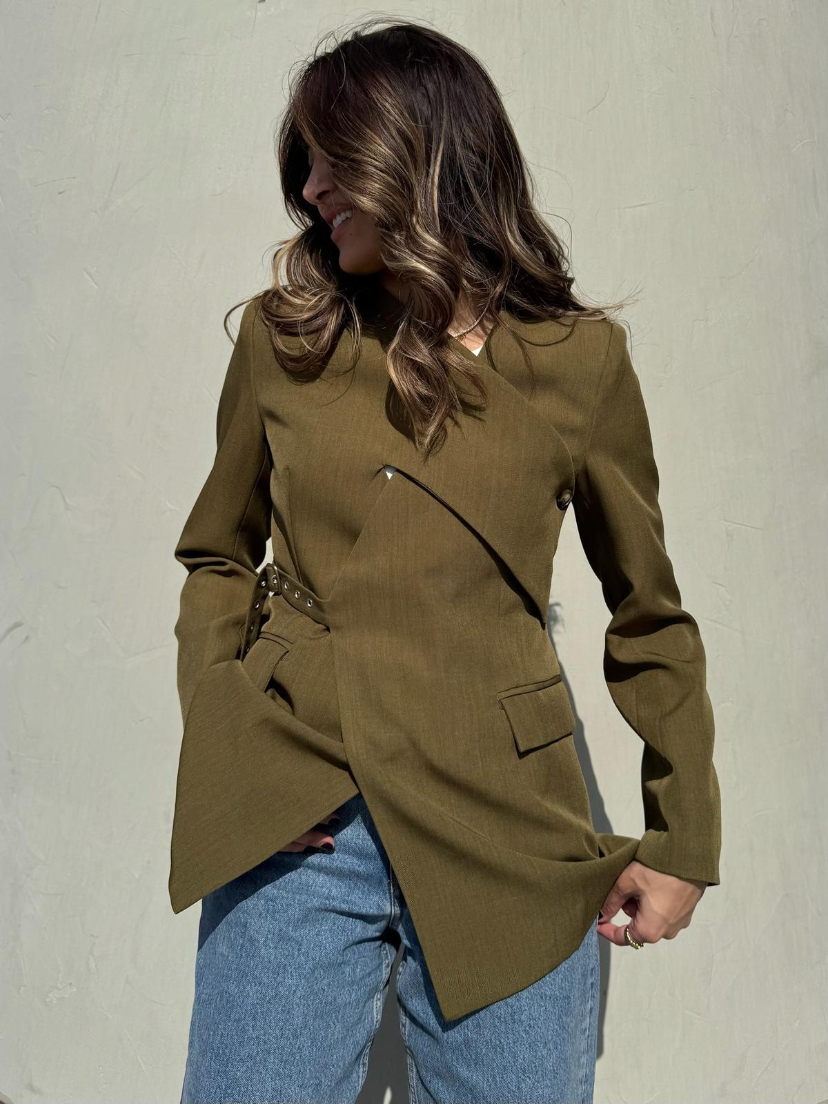 7740 Green Blazer For Women