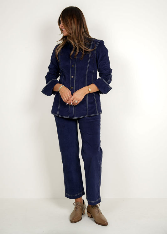 7974 Navy Blue Set For Women