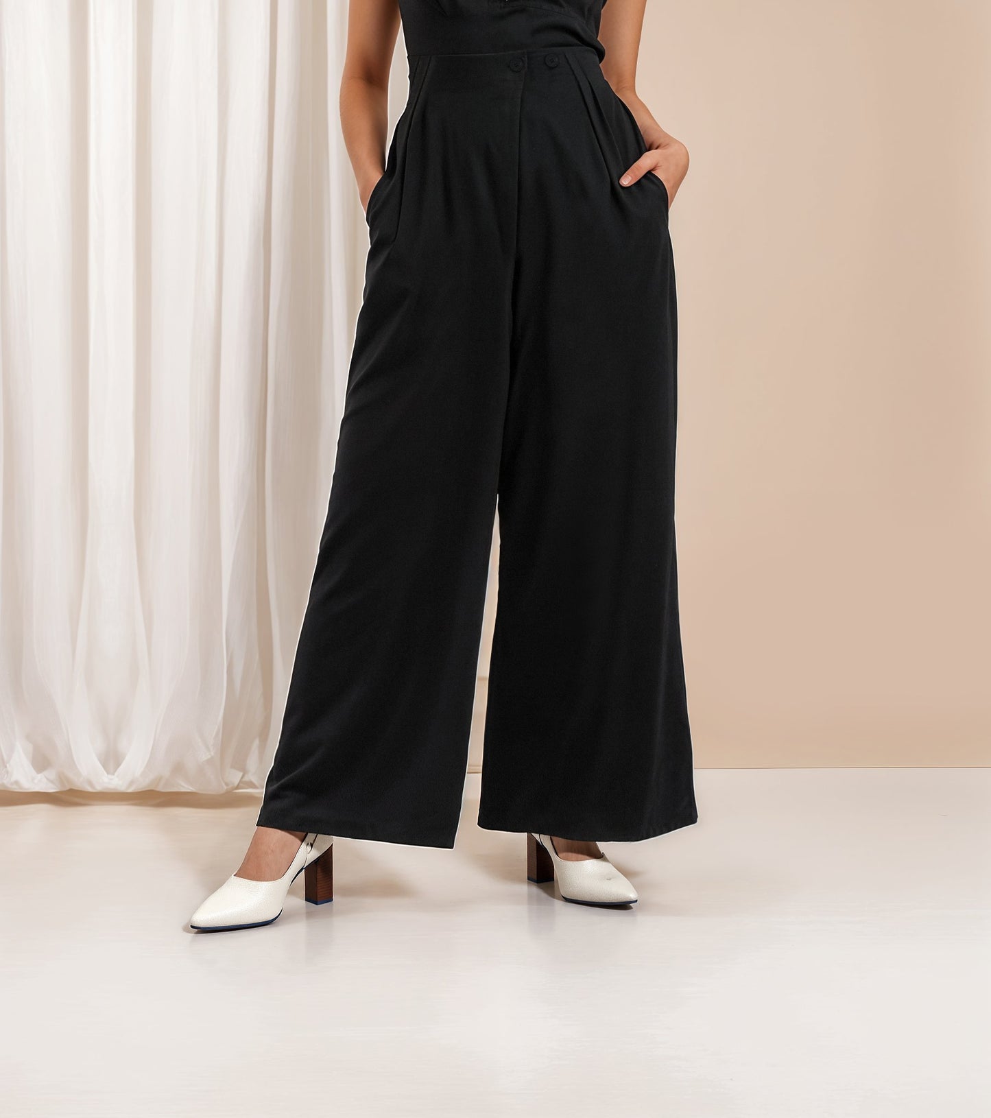 بنطلون أسود 7393 للنساء FW1-23