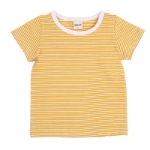 Picture of Striped Yellow Cotton T-shirt For Kids
