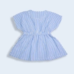Picture of Tiya Blue Striped Dress For Girls B0032