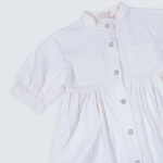 Picture of Tiya White Patterned Dress For Girls