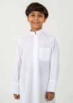 Picture of White Sugar Linen Dishdasha Al Jazeera For Kids