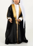 Picture of Black Bisht Al Nukhba For Boys (With Name Embroidery Option)