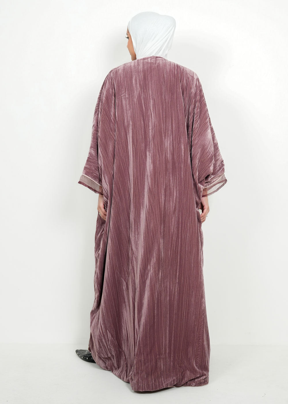 Nova 8094 Dusty Rose Velvet Organza Set For Women