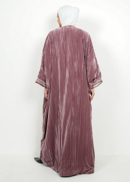 Nova 8094 Dusty Rose Velvet Organza Set For Women