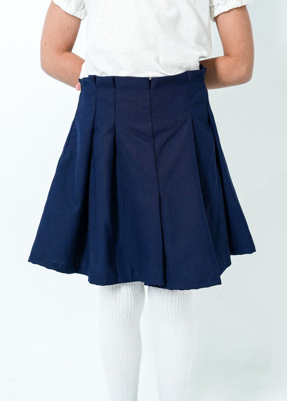 Navy Blue Kinder Garden Classic Skirt For Girls