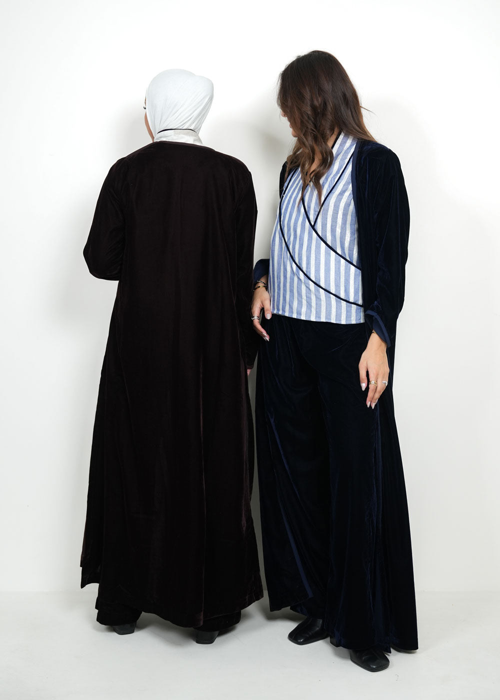 8099 Navy Velvet Daraa Set For Women