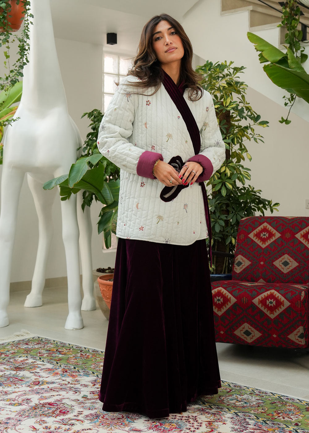 8060 Off White Ramadan Set For Women